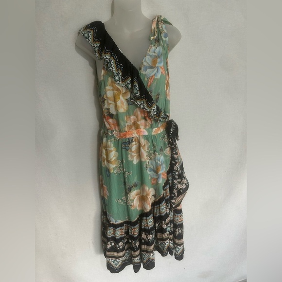 Anthropologie FARM RIO Monica Wrap Dress Floral Print - Picture 2 of 16